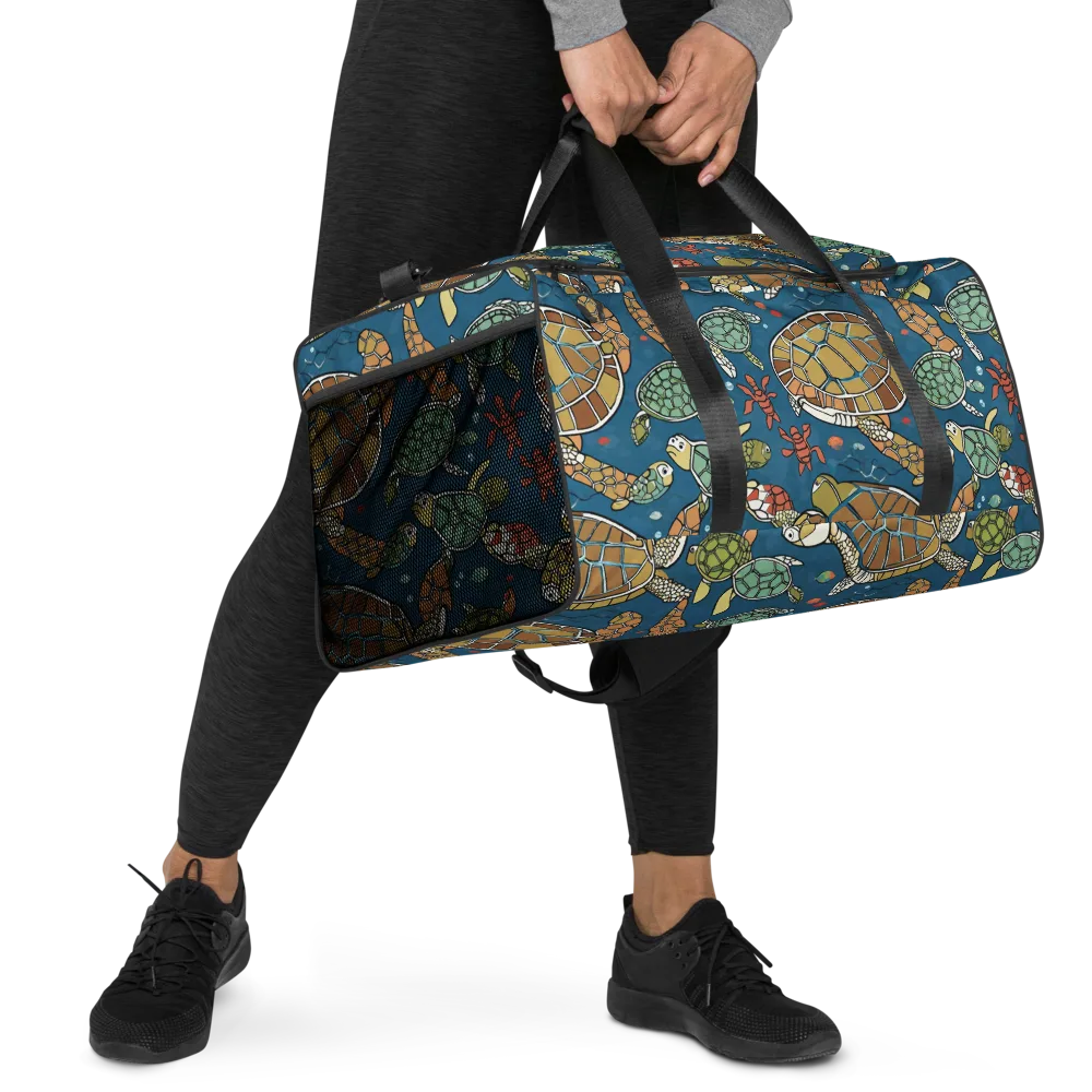 Tidal Tortoise on Duffle Bag — Right Front
