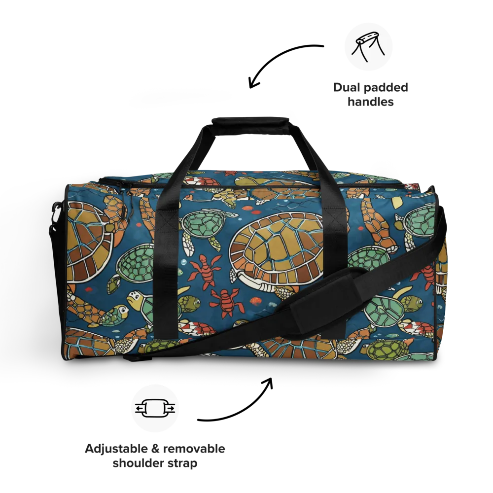Tidal Tortoise on Duffle Bag — Front