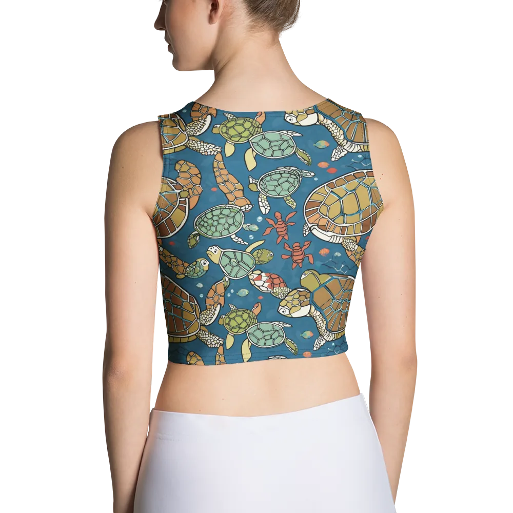 Tidal Tortoise on Crop Top — Back