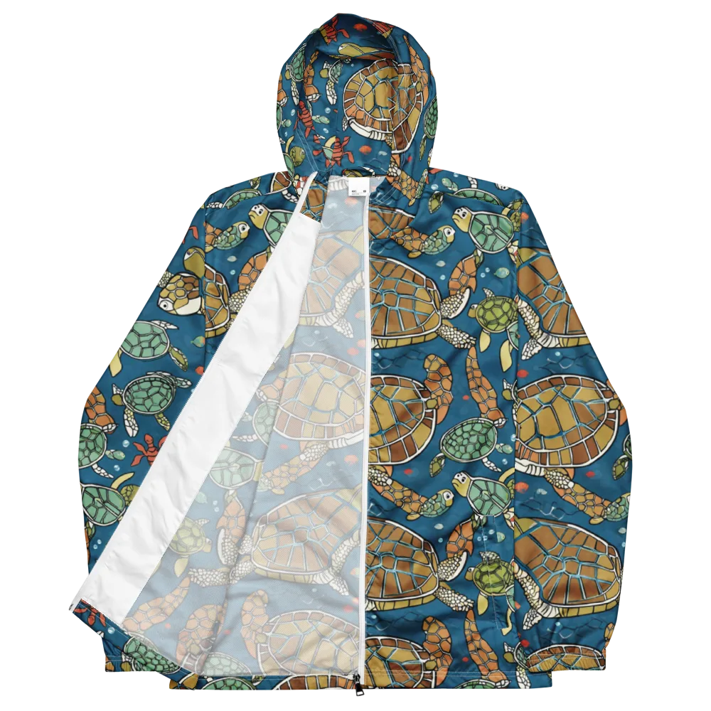 Tidal Tortoise on Men's Windbreaker — Front