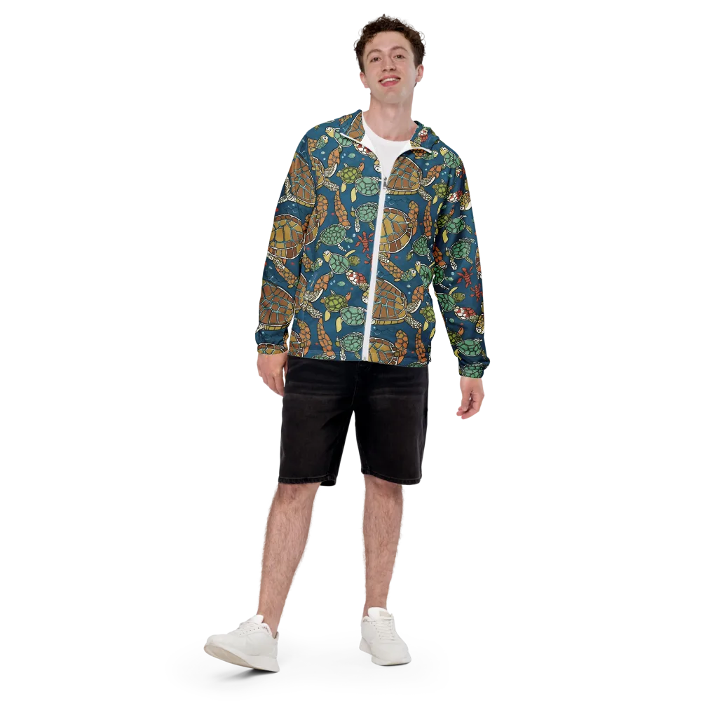Tidal Tortoise on Men's Windbreaker — Front