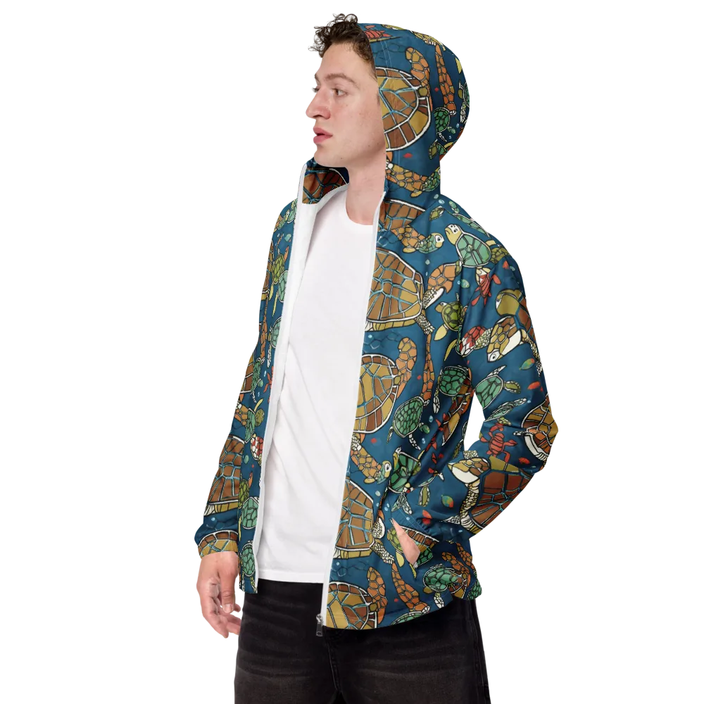 Tidal Tortoise on Men's Windbreaker — Left Front