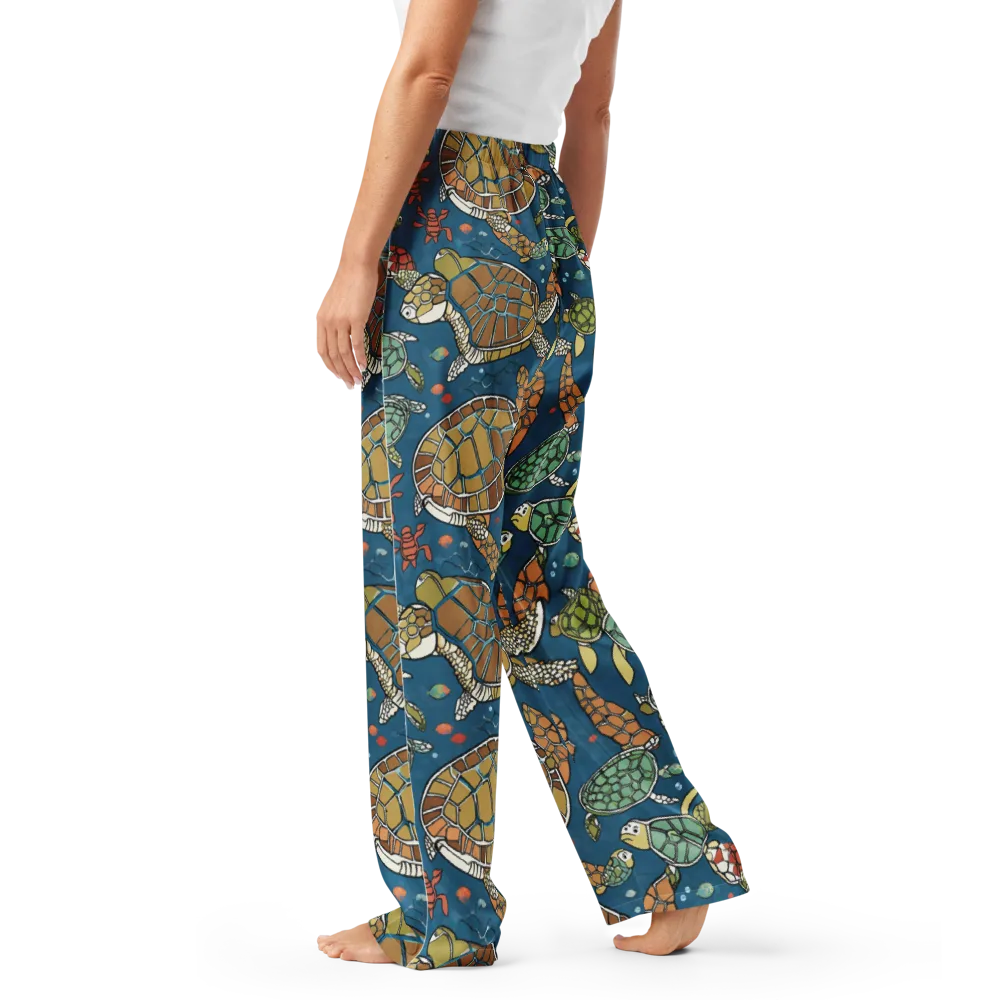 Tidal Tortoise on Women's Pajama Pants — Left