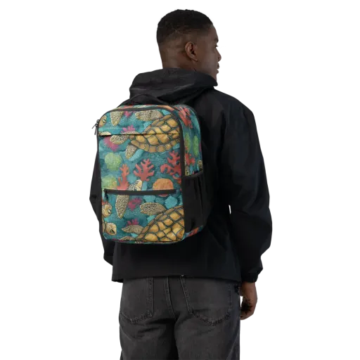 Coral Carapace on a Utility Backpack
