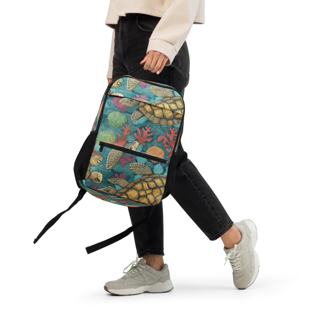 Coral Carapace on Utility Backpack — Front
