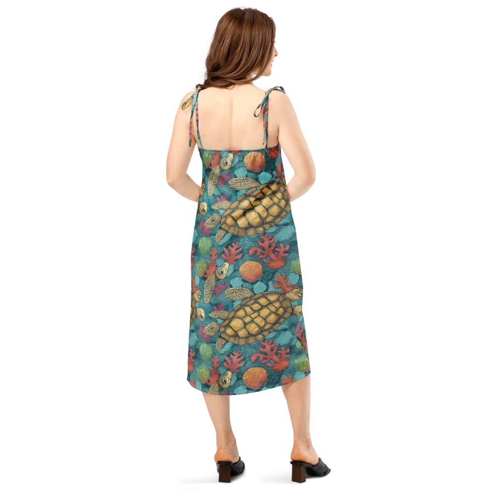 Coral Carapace on Slip Dress — Back