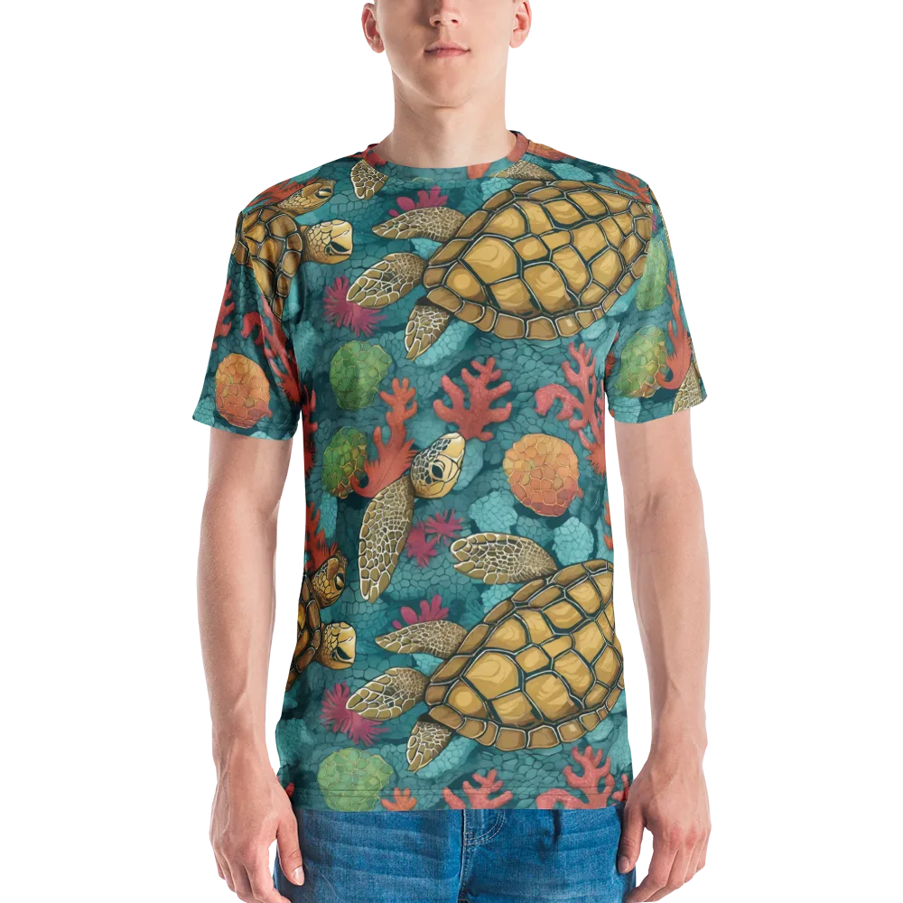 Coral Carapace on Men's Crew Neck T-Shirt — Front