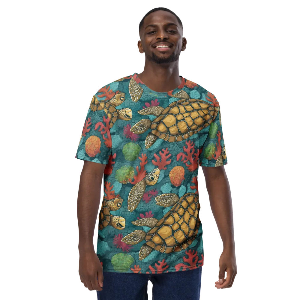 Coral Carapace on Men's Crew Neck T-Shirt — Front