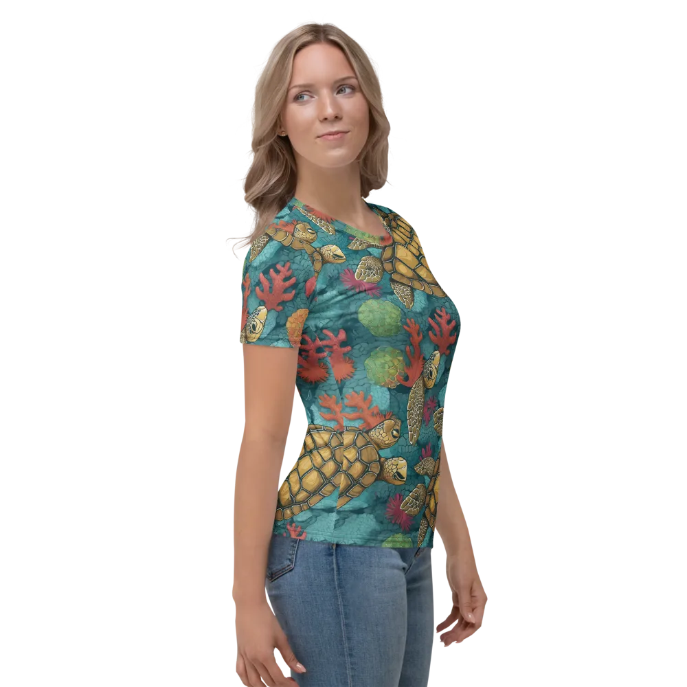 Coral Carapace on Women's Crew Neck T-Shirt — Right