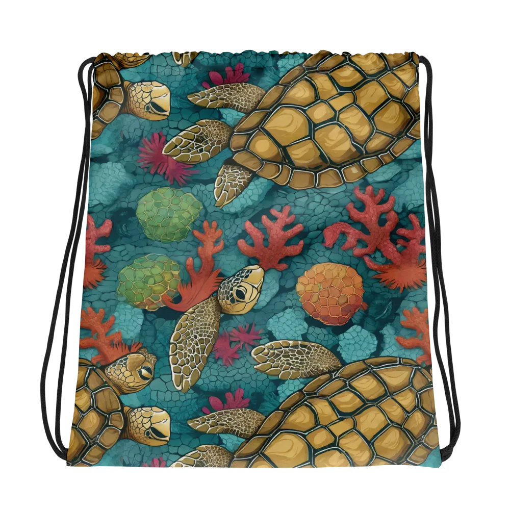Coral Carapace on Drawstring Bag — Photo