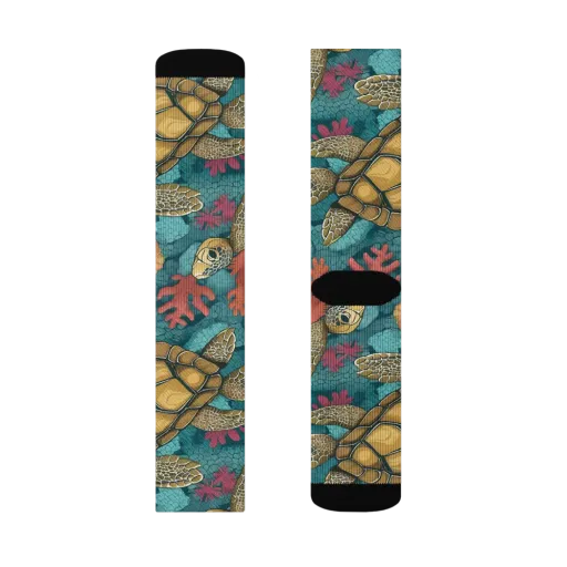 Coral Carapace on a Socks