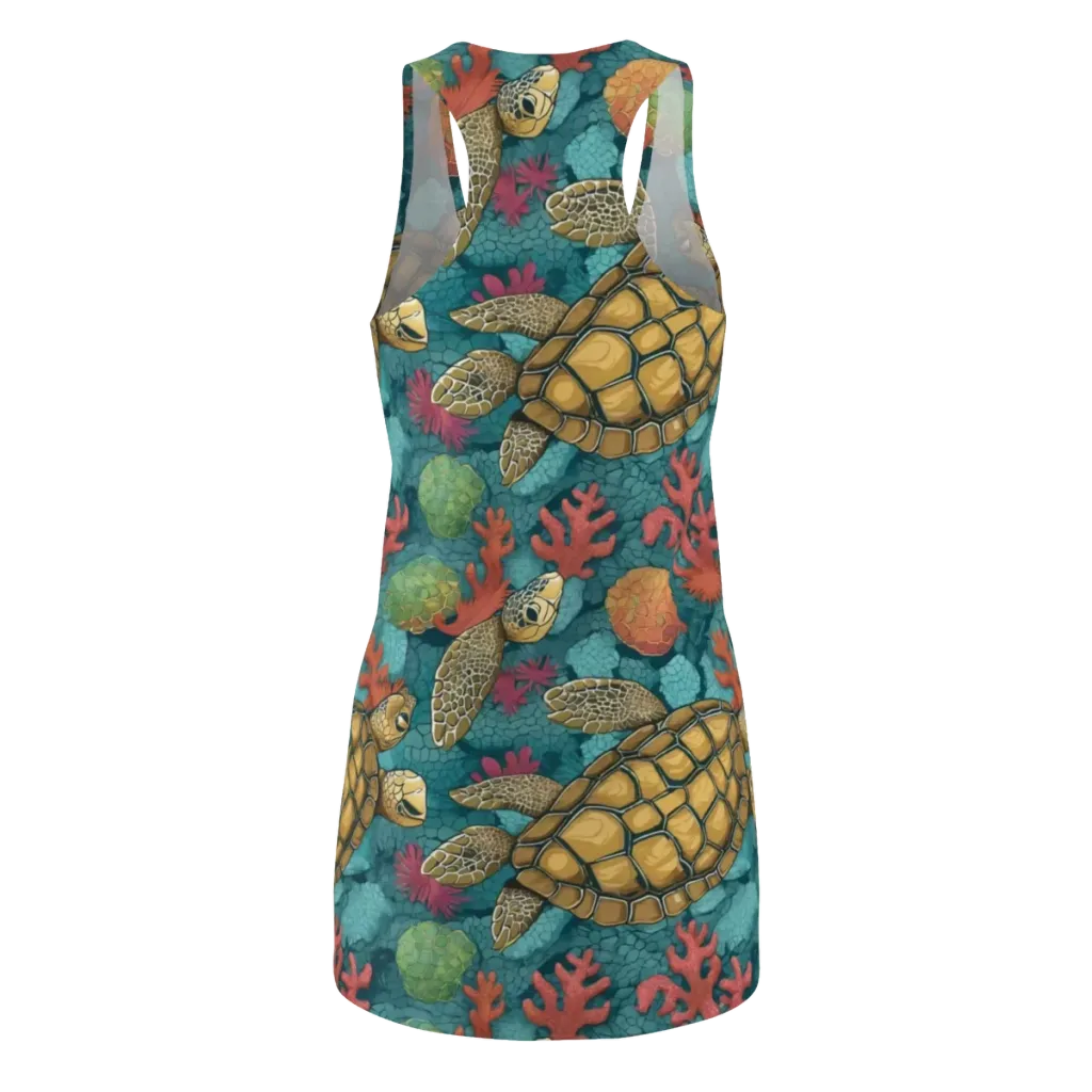 Coral Carapace on Racerback Dress — Back