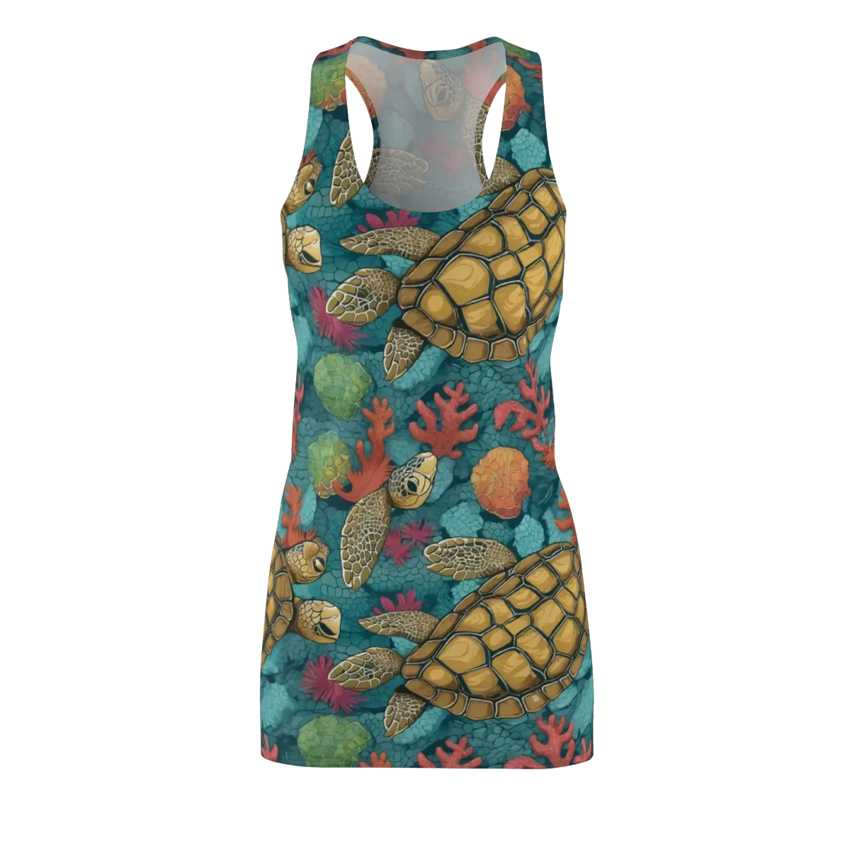 Coral Carapace on Racerback Dress — Front