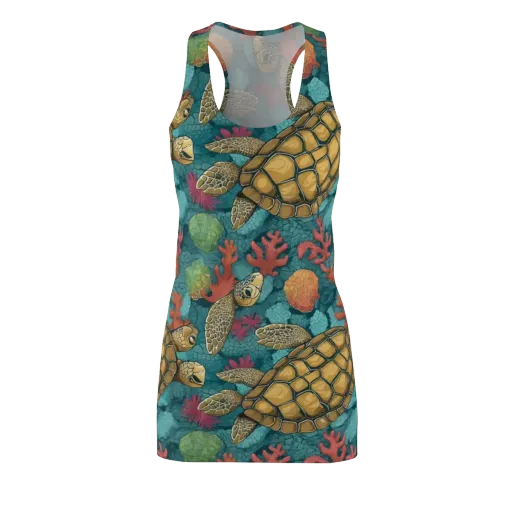 Coral Carapace on a Racerback Dress