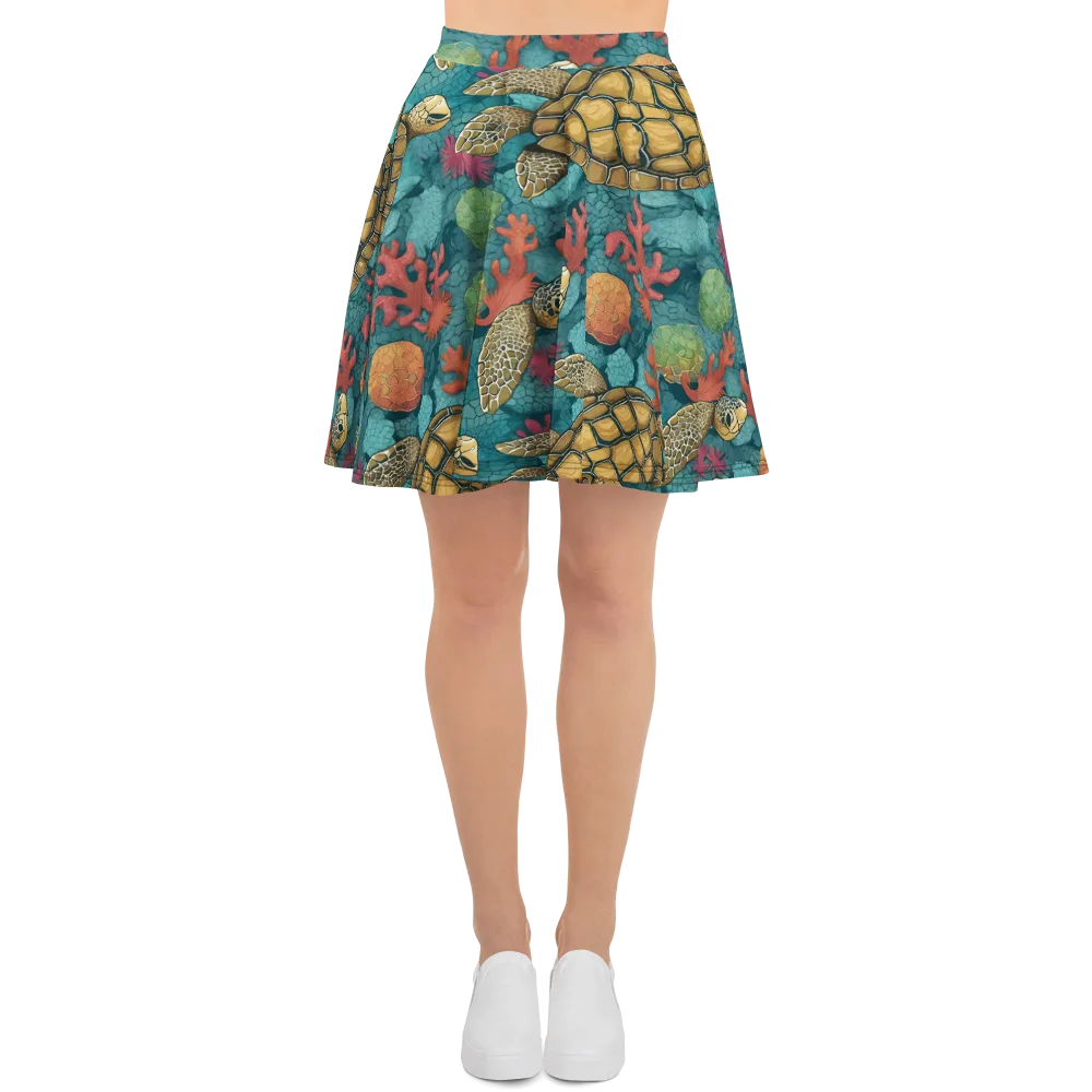 Coral Carapace on Skater Skirt — Front