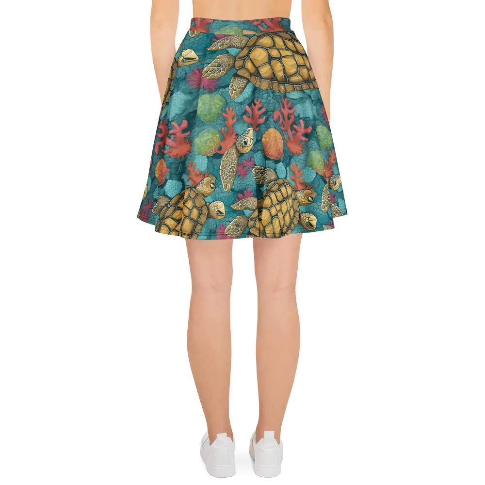 Coral Carapace on Skater Skirt — Back