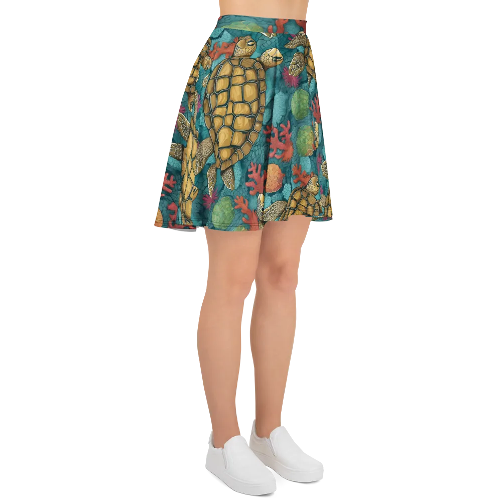 Coral Carapace on Skater Skirt — Right