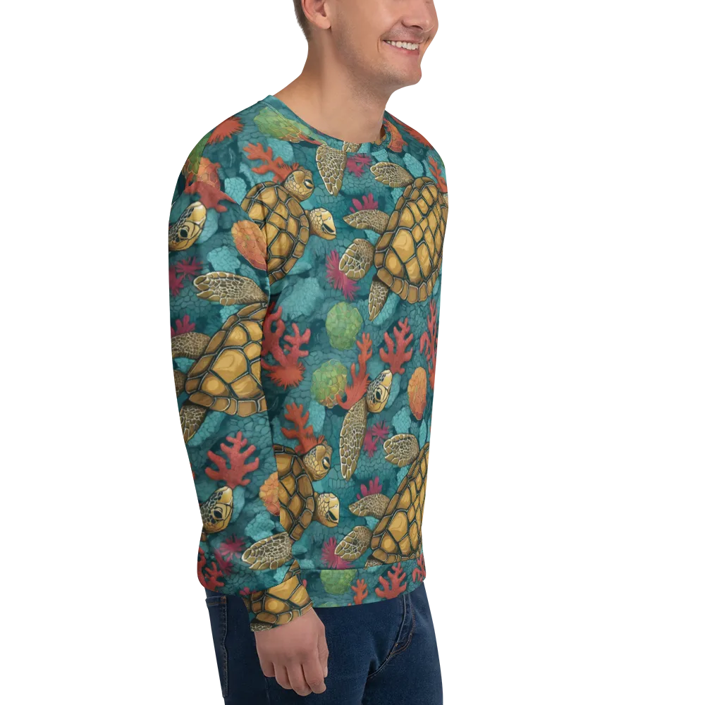 Coral Carapace on Sweatshirt — Right Front
