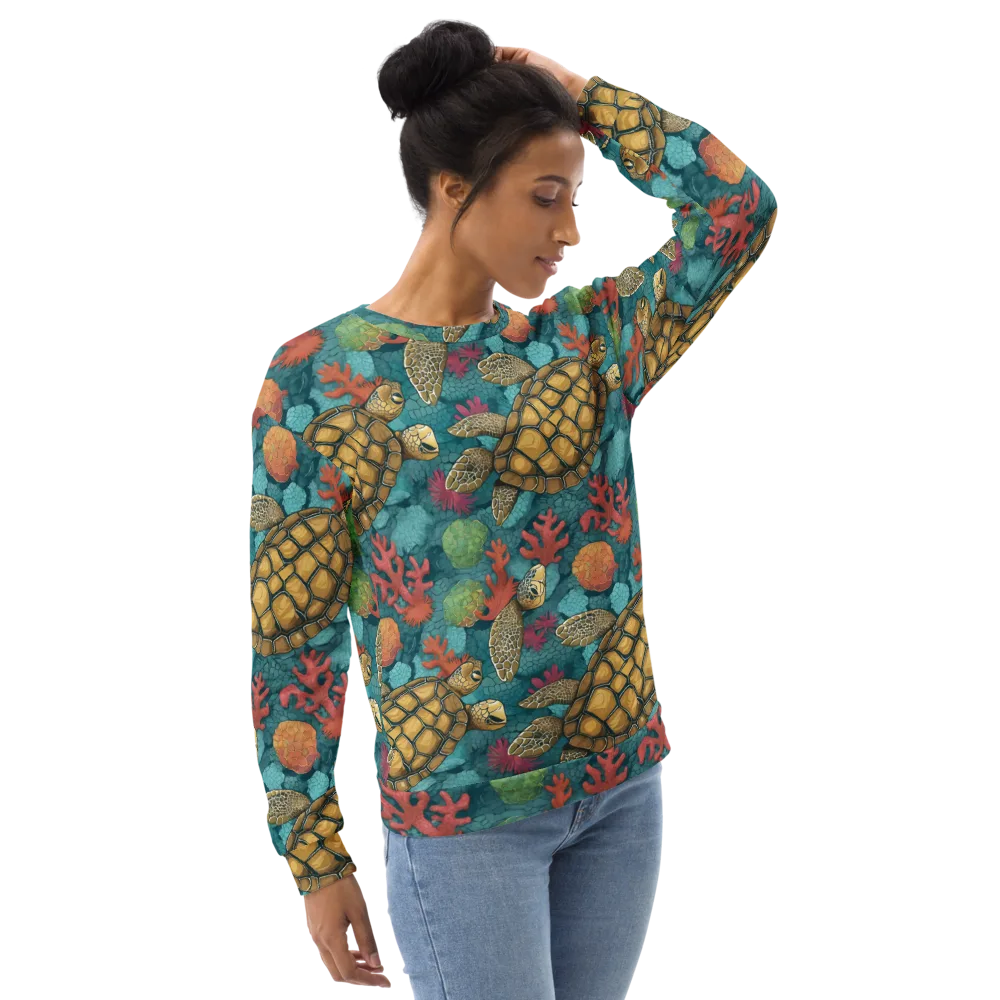 Coral Carapace on Sweatshirt — Right Front