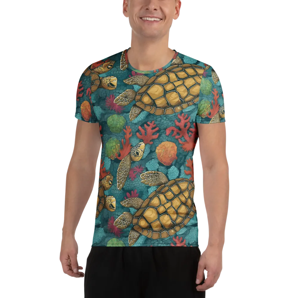 Coral Carapace on Men's Athletic T-Shirt — Front