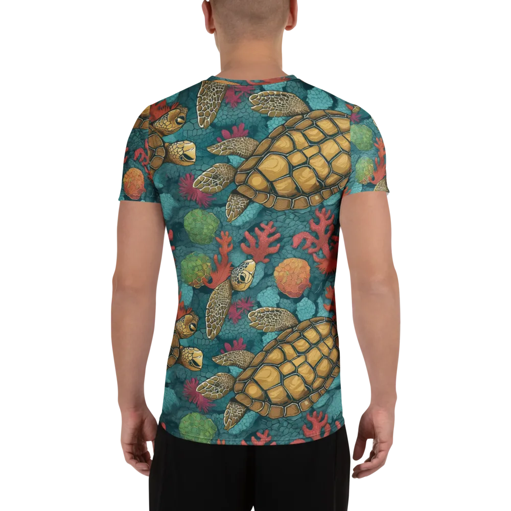 Coral Carapace on Men's Athletic T-Shirt — Back