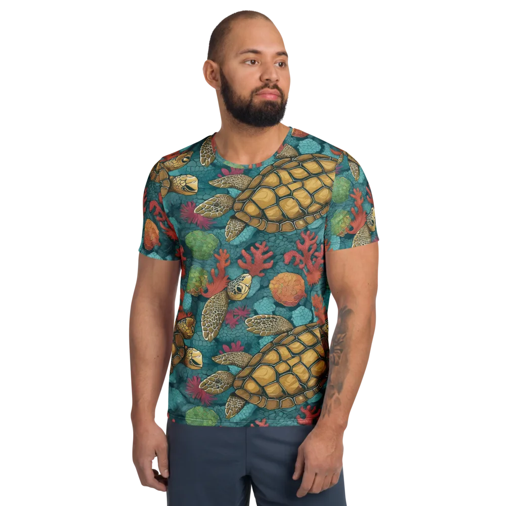 Coral Carapace on Men's Athletic T-Shirt — Front