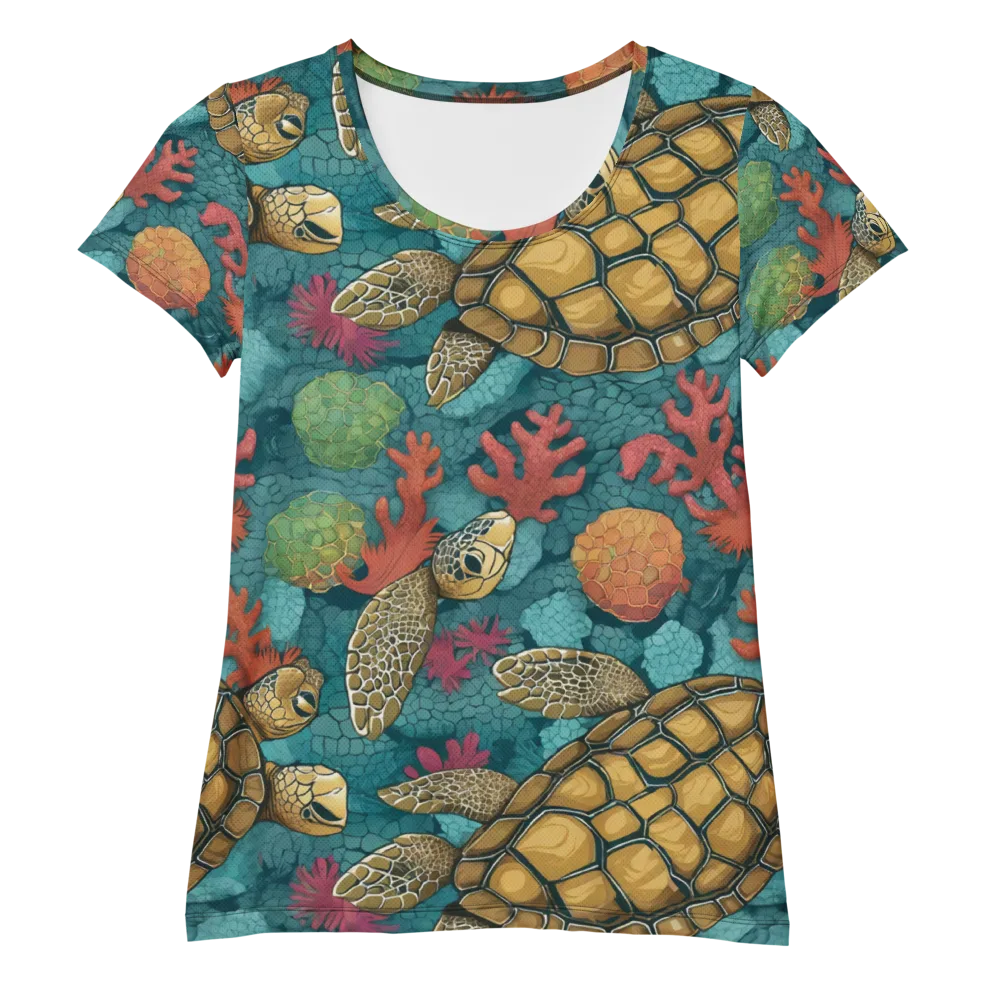 Coral Carapace on Women's Athletic T-Shirt — Front