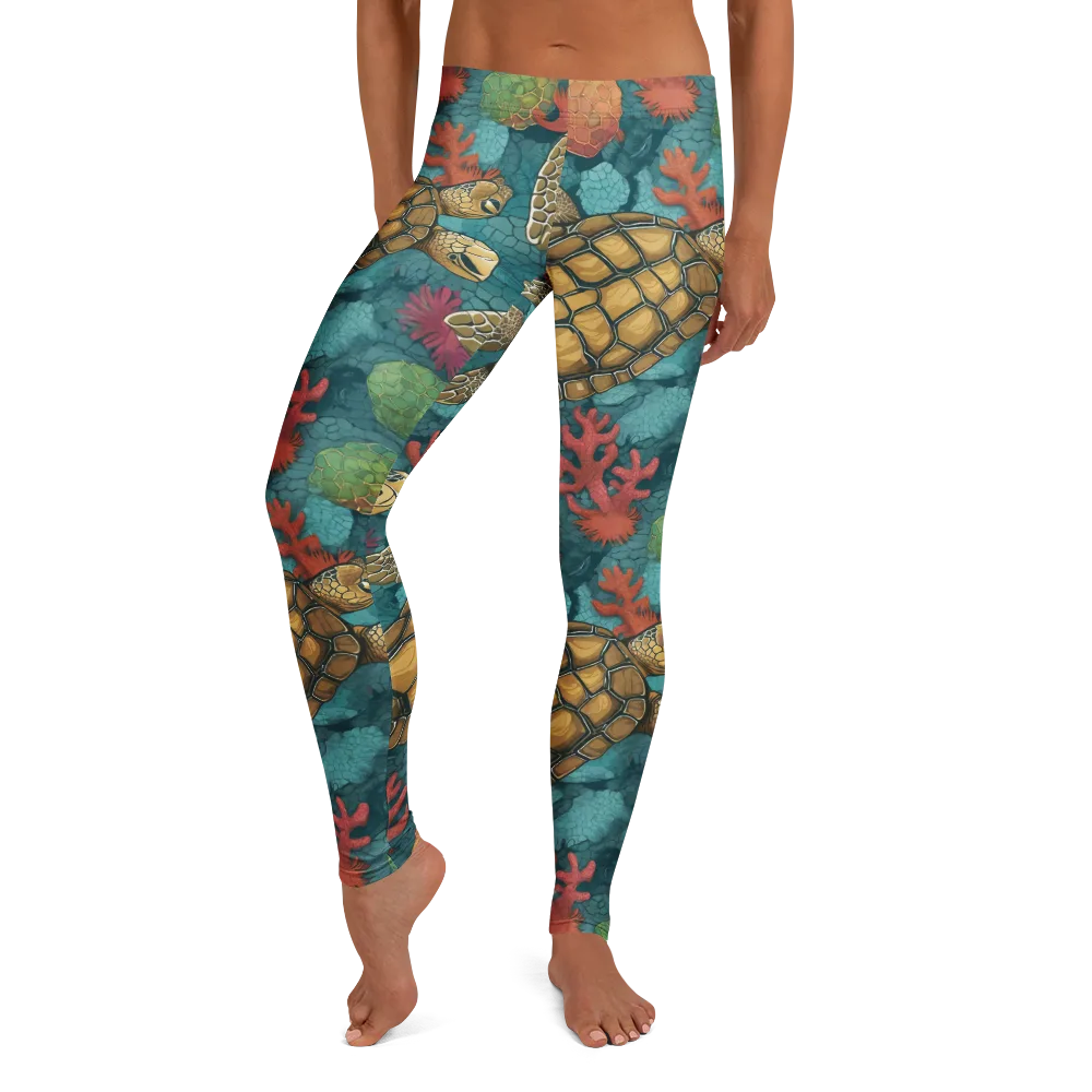 Coral Carapace on Leggings — Front