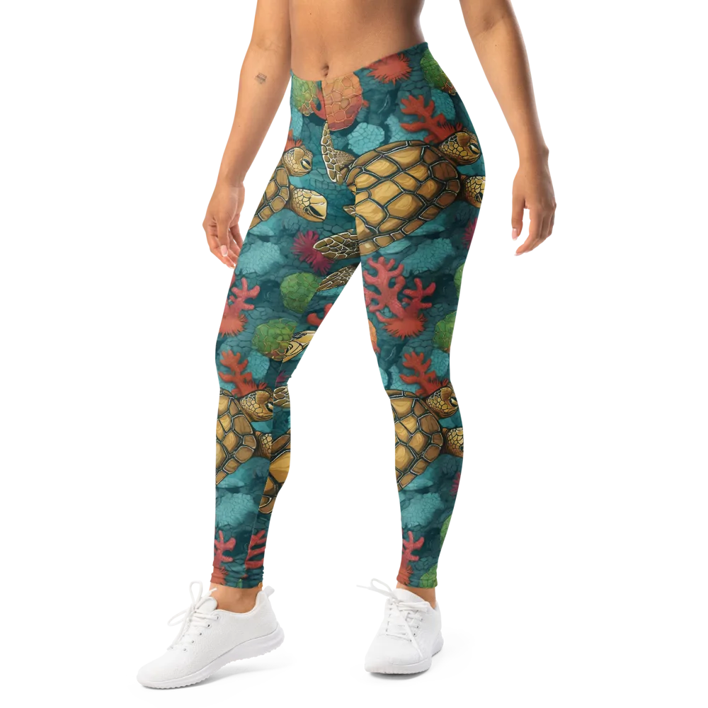 Coral Carapace on Leggings — Left Front