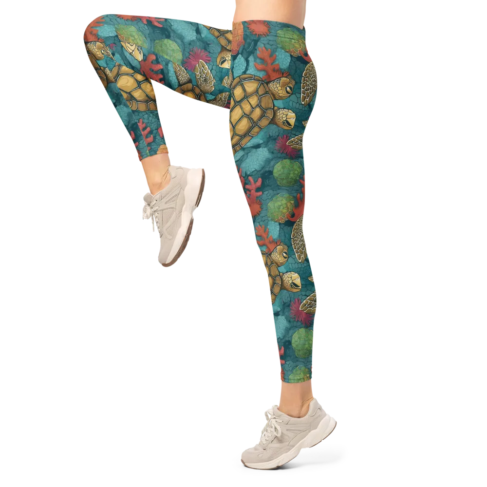 Coral Carapace on Leggings — Left
