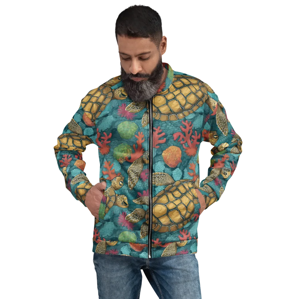 Coral Carapace on Bomber Jacket — Front