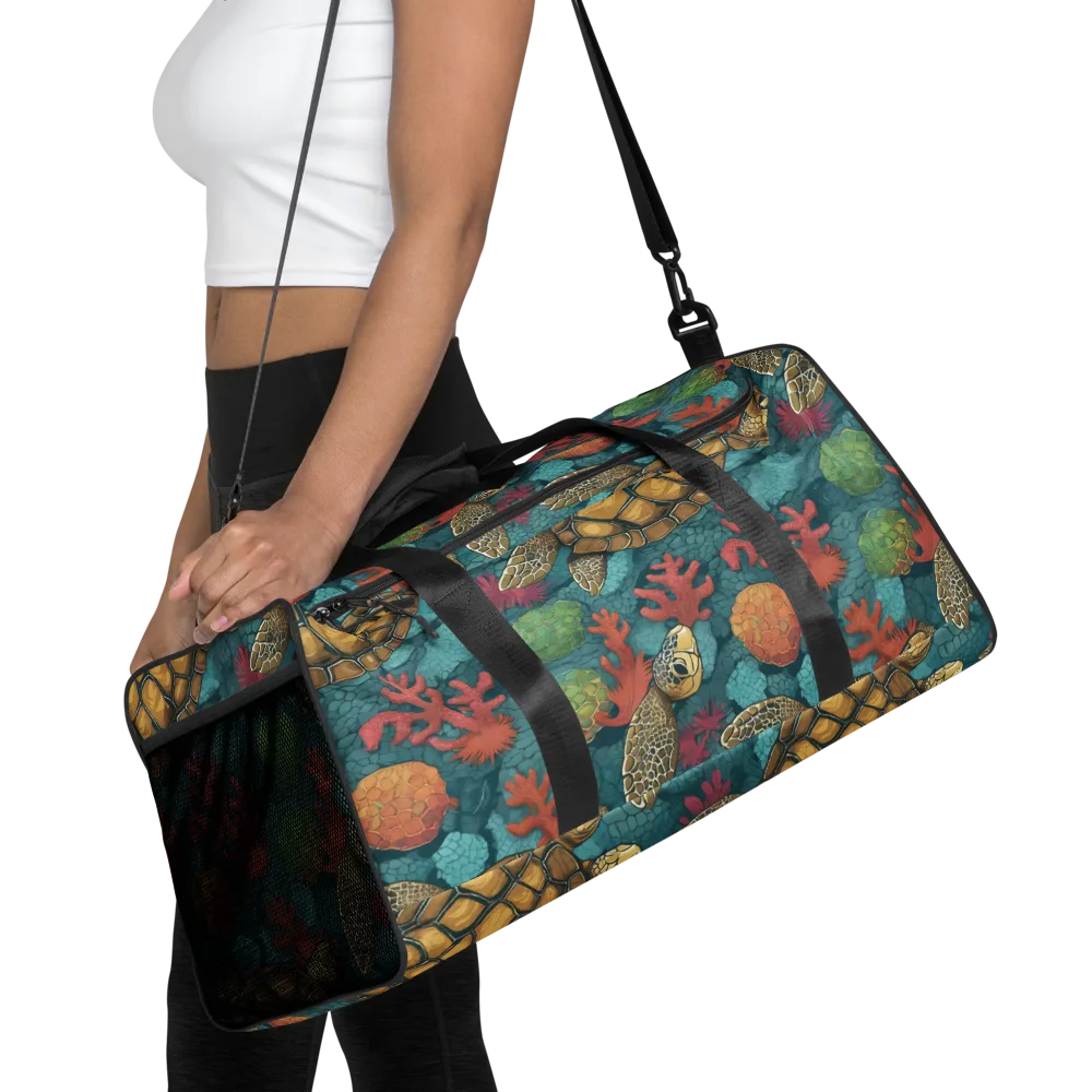 Coral Carapace on Duffle Bag — Front