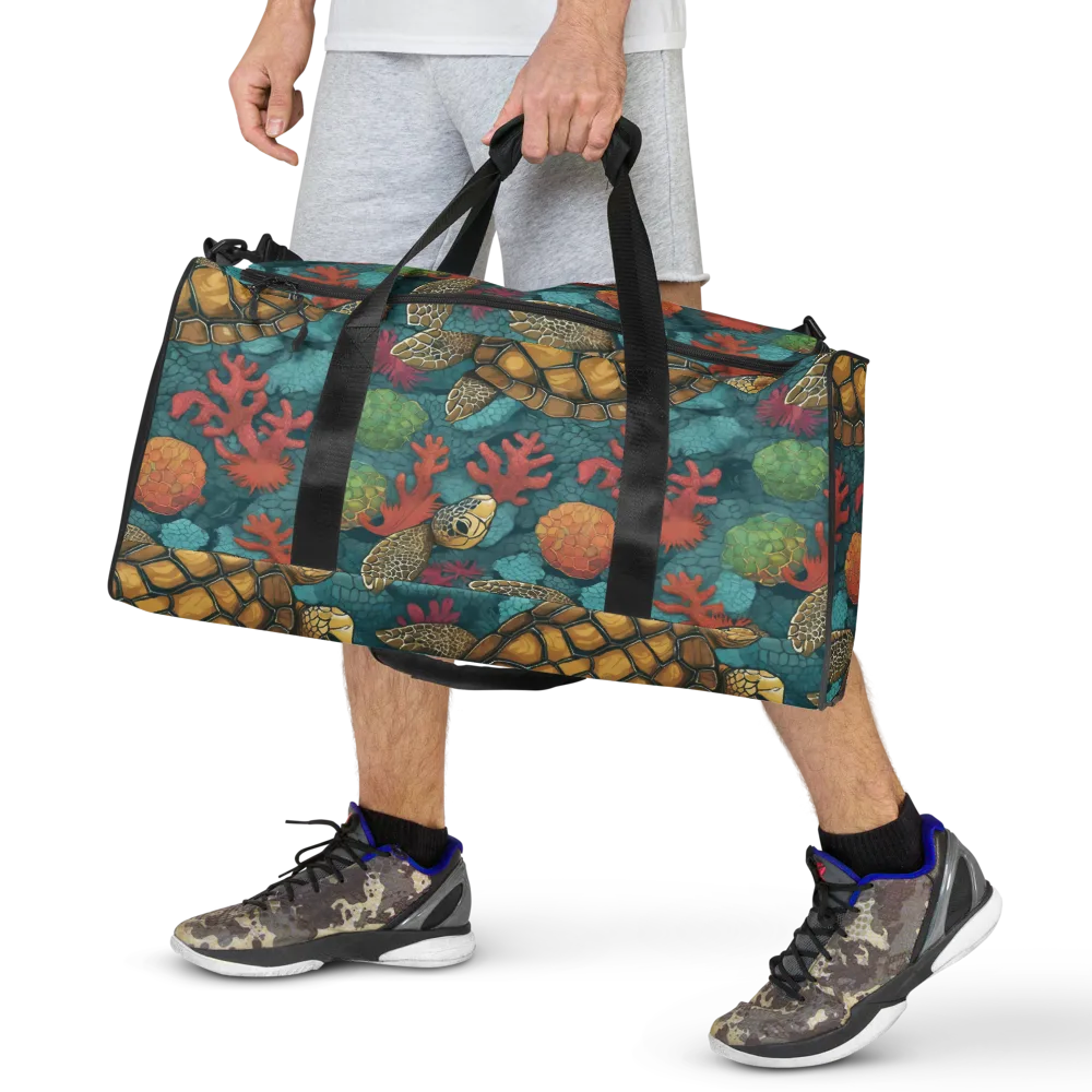 Coral Carapace on Duffle Bag — Front