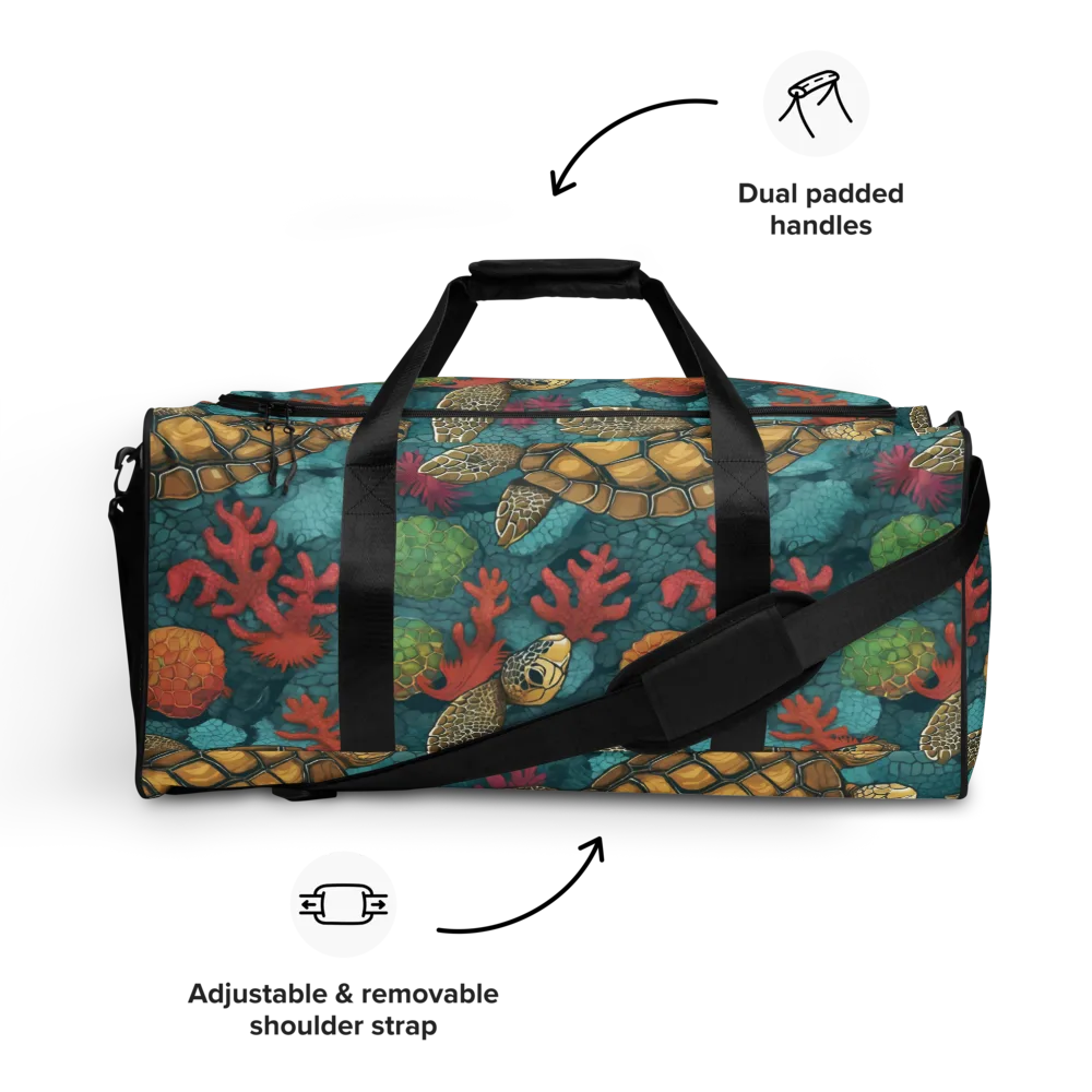 Coral Carapace on Duffle Bag — Front