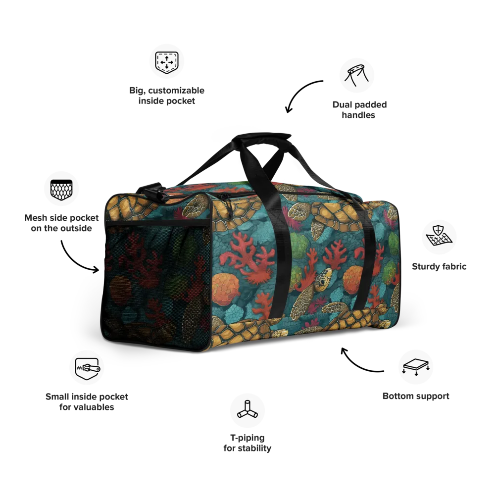 Coral Carapace on Duffle Bag — Right Front