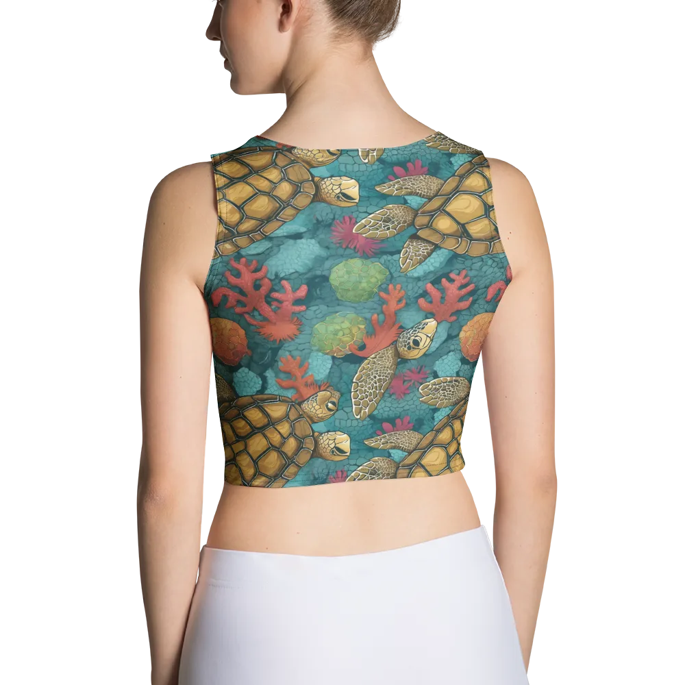 Coral Carapace on Crop Top — Back