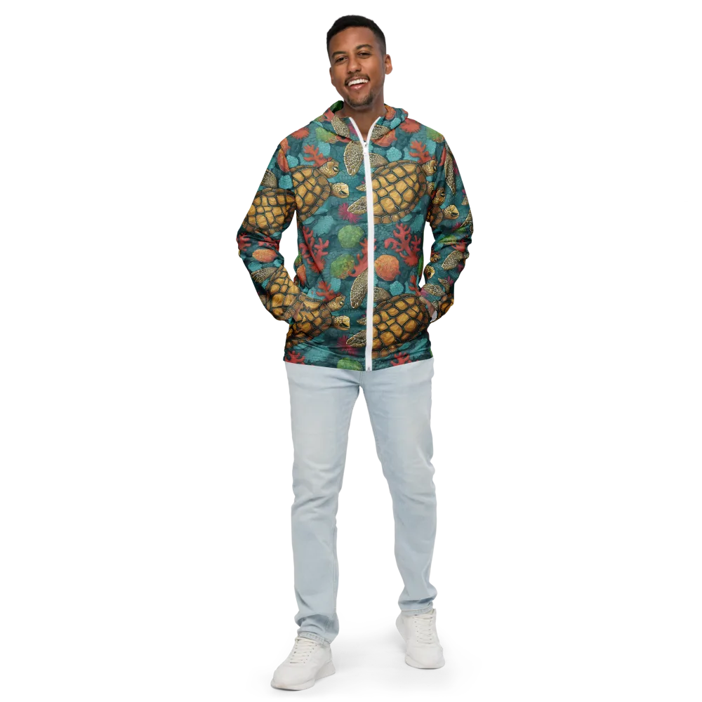 Coral Carapace on Men's Windbreaker — Front