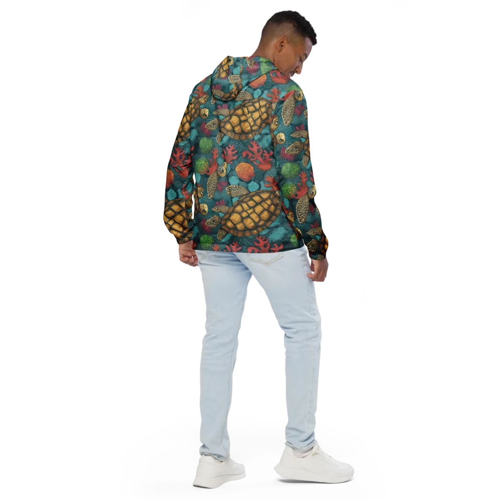 Coral Carapace on Men's Windbreaker — Back