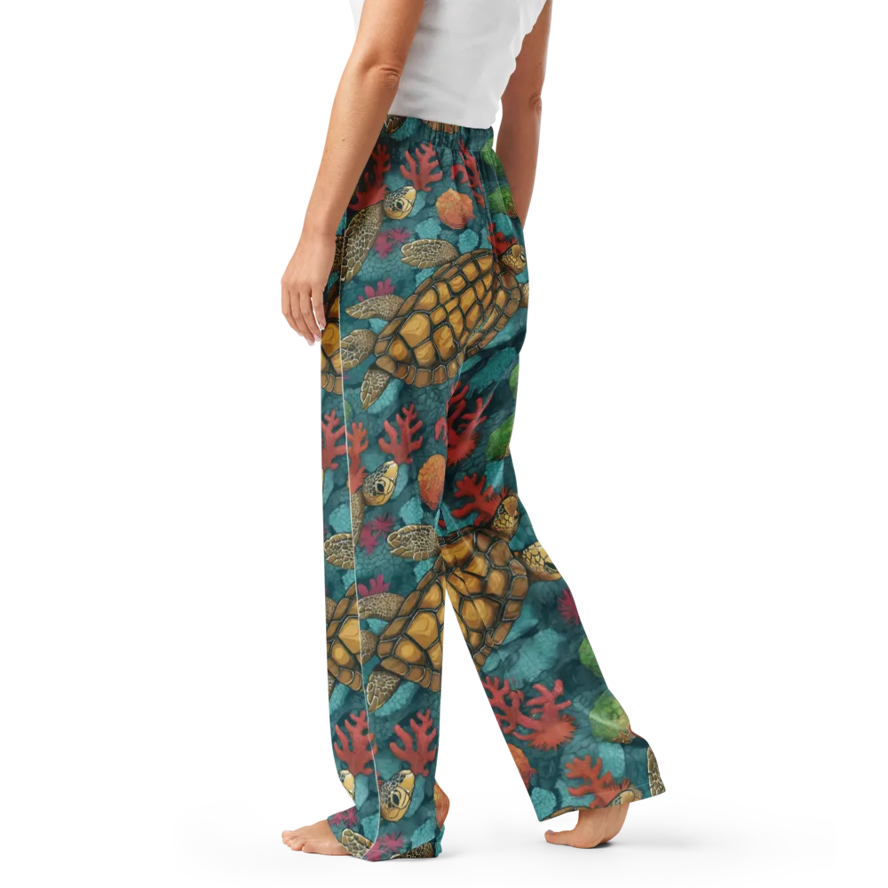 Coral Carapace on Women's Pajama Pants — Left
