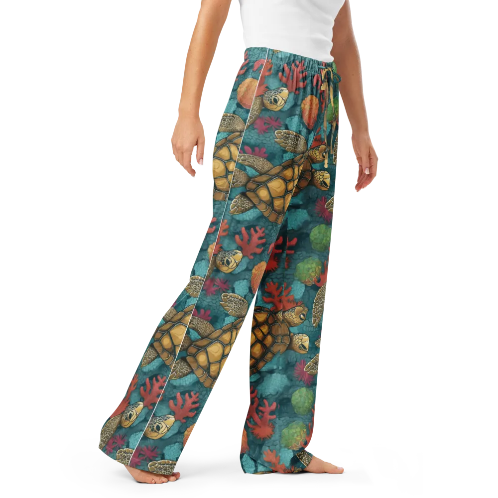Coral Carapace on Women's Pajama Pants — Right Front