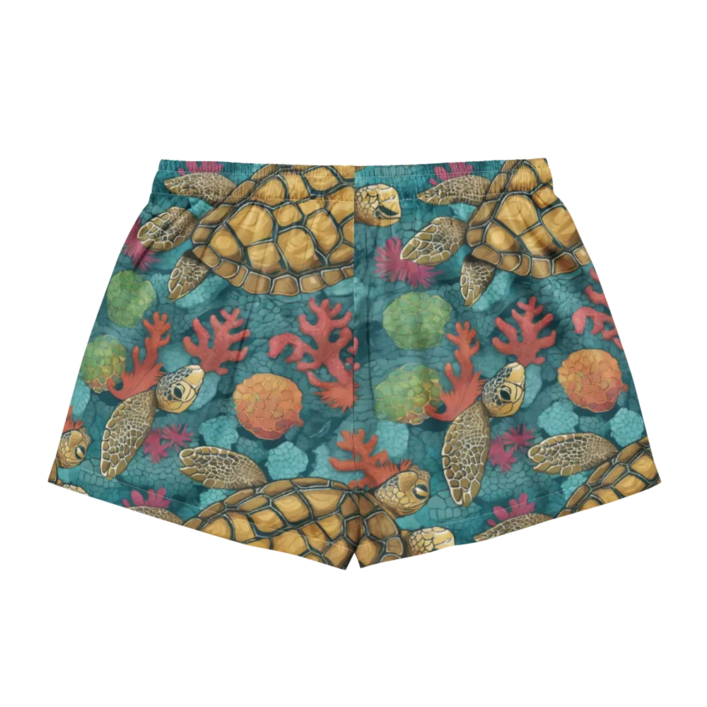 Coral Carapace on Women's Pajama Shorts — Back