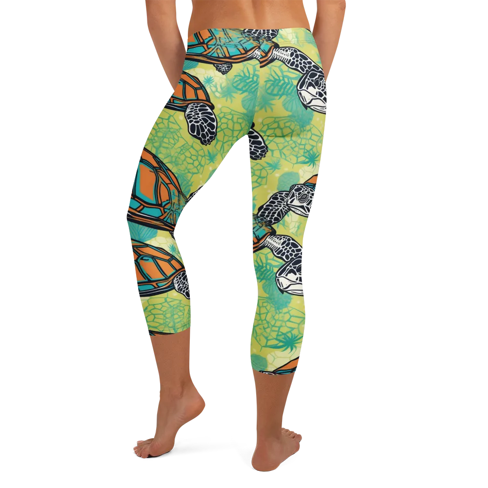 Tidal Shellwork on Capri Leggings — Back