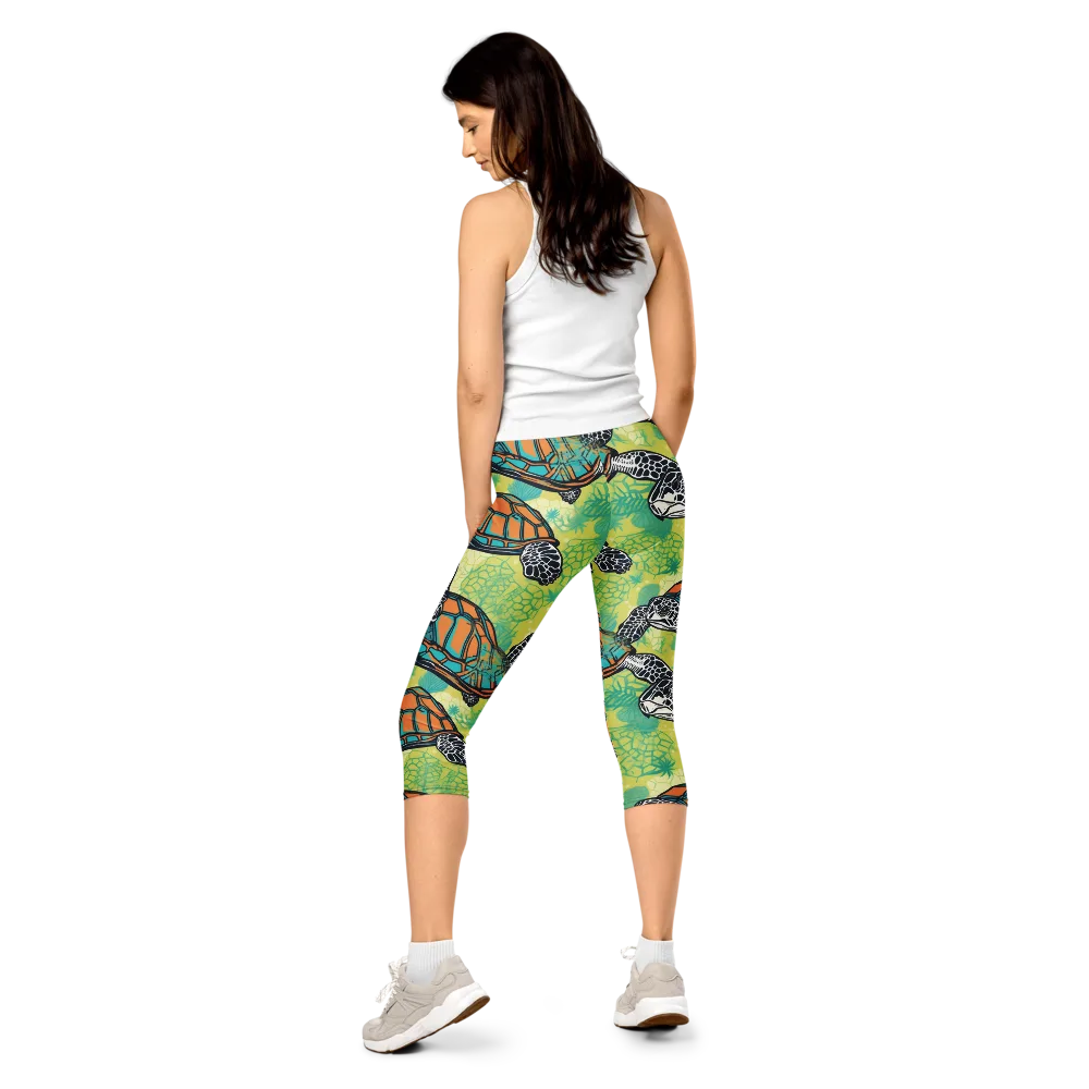 Tidal Shellwork on Capri Leggings — Back