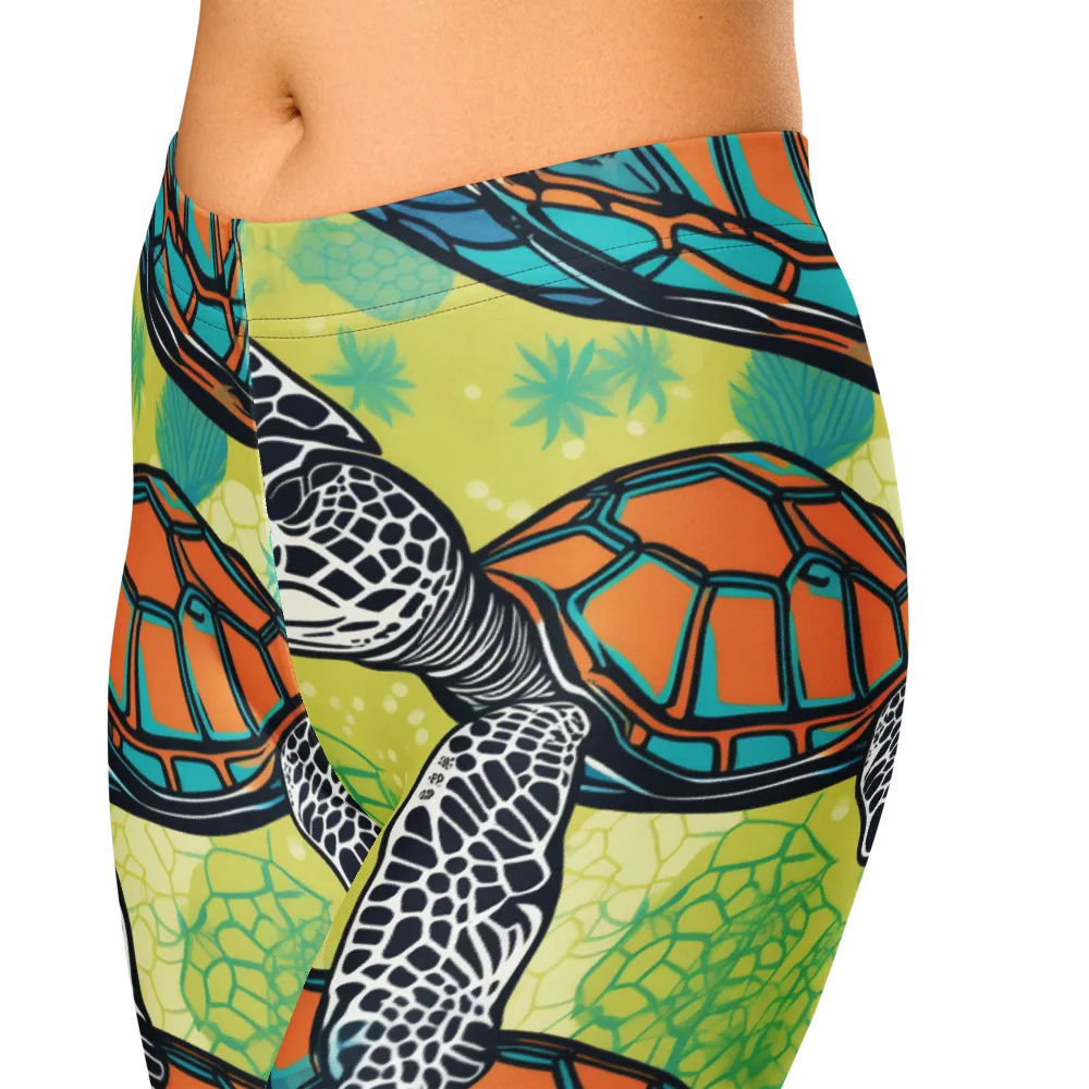 Tidal Shellwork on Capri Leggings — Zoomed-in