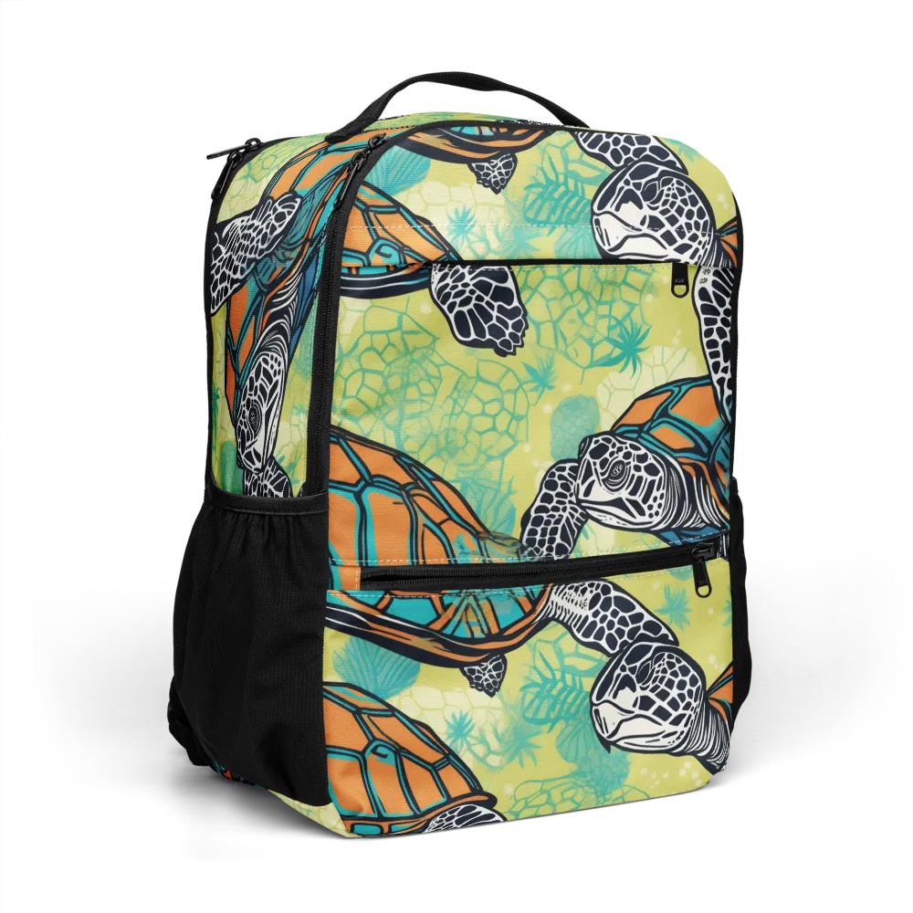 Tidal Shellwork on Utility Backpack — Right Front