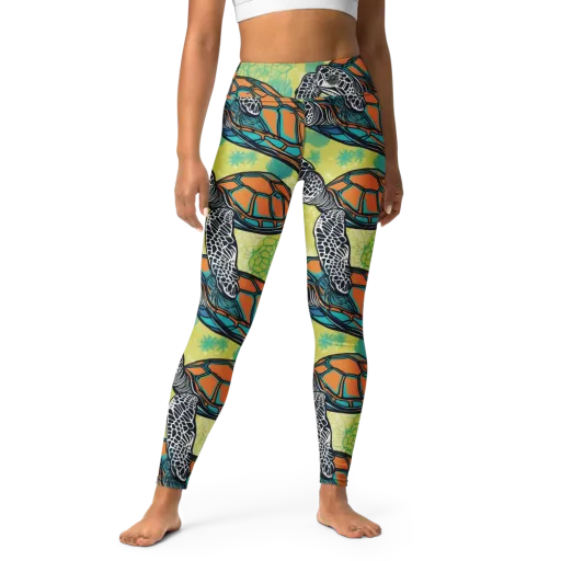 Tidal Shellwork on a Yoga Leggings