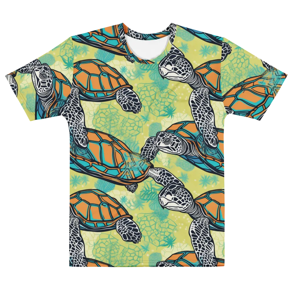 Tidal Shellwork on Men's Cotton Crew Neck T-Shirt — Front