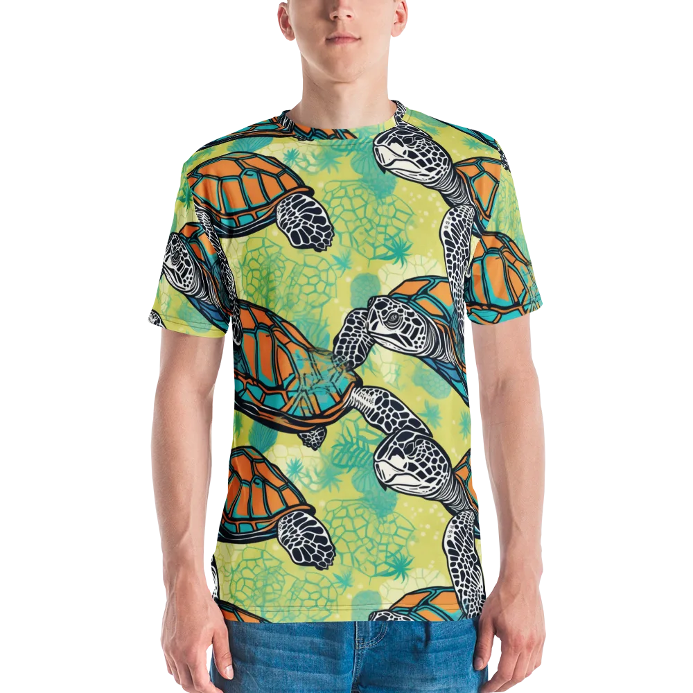Tidal Shellwork on Men's Crew Neck T-Shirt — Front