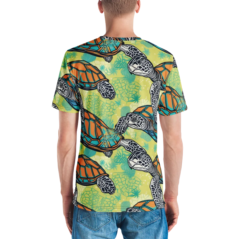Tidal Shellwork on Men's Crew Neck T-Shirt — Back