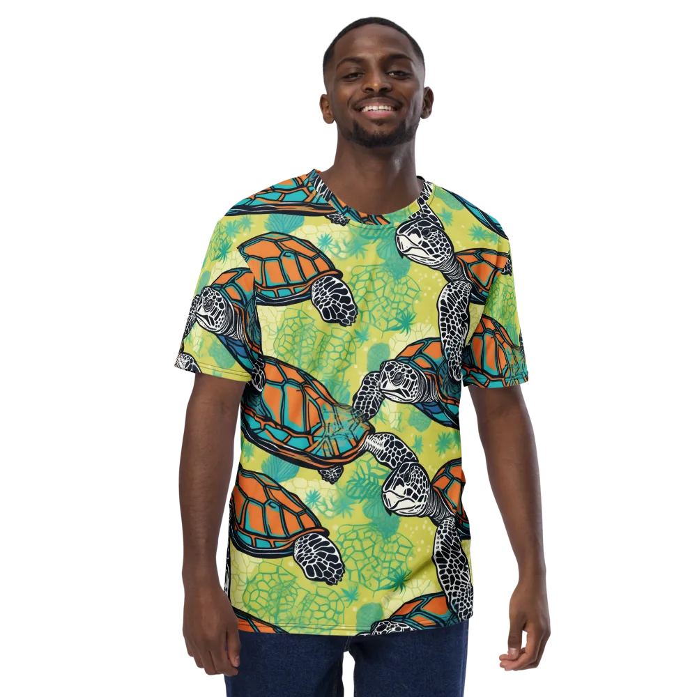 Tidal Shellwork on Men's Crew Neck T-Shirt — Front